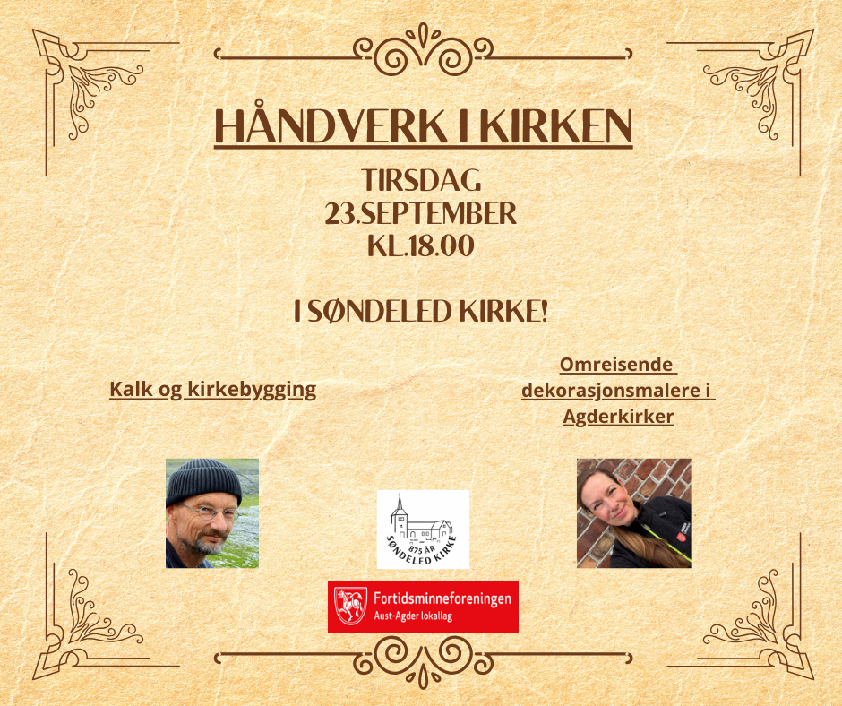 Tirsdag 23.september håndverk i kirken